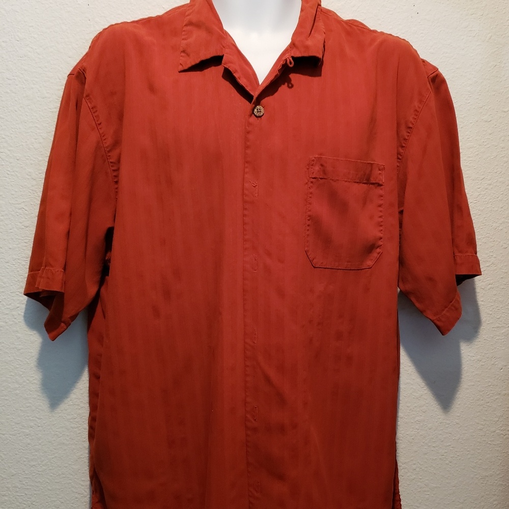 Tommy Bahama Men's short sl silk Burnt Orange XL
